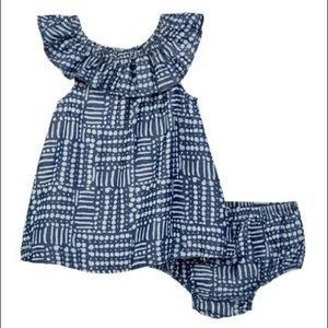 Splendid denim dot dress & bloomer set
